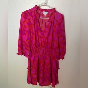 Sugarlips Pink and Orange Mini Dress